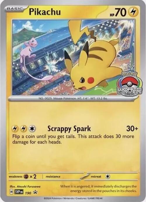 Pokemon Pikachu 190 SVP Black Star Promos