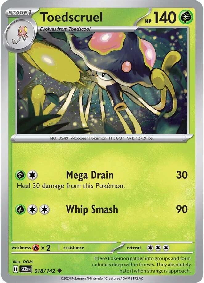 Pokemon Toedscruel 18/142 Stellar Crown