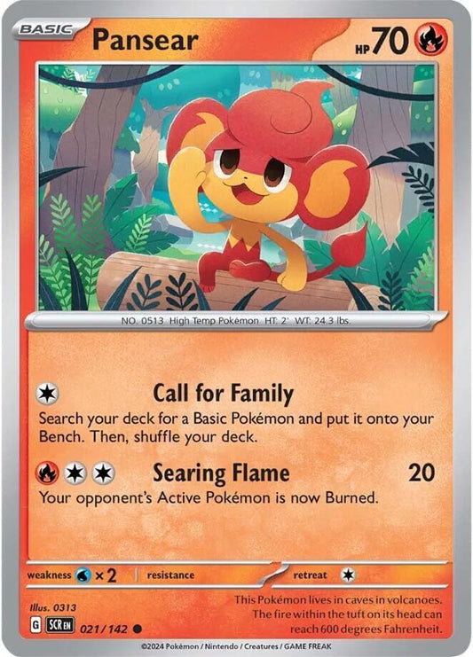 Pokemon Pansear 21/142 Stellar Crown