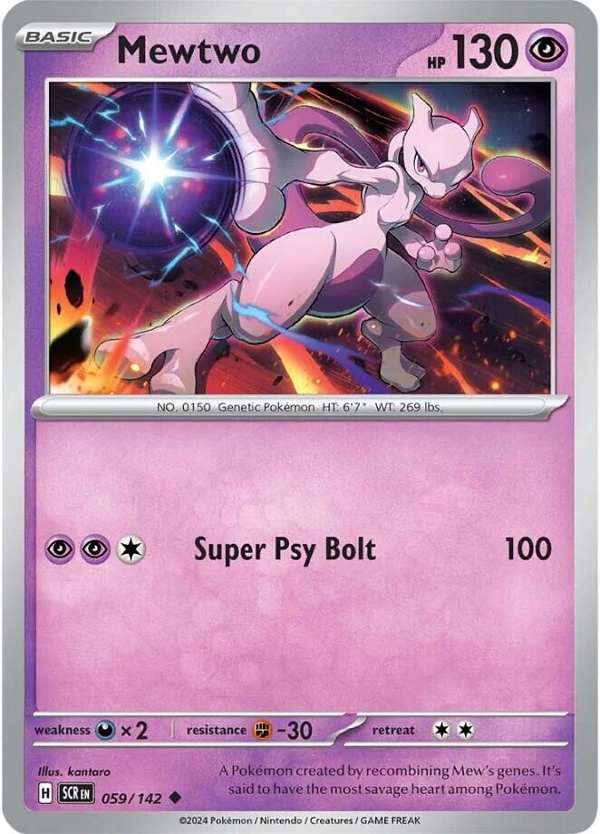 Pokemon Mewtwo 59/142 Stellar Crown