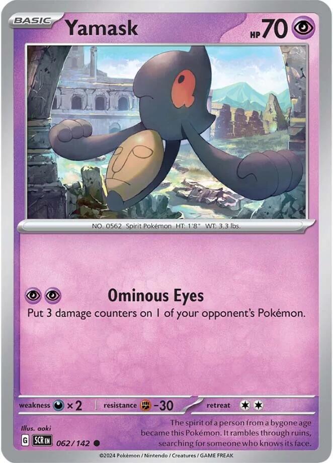 Pokemon Yamask 62/142 Stellar Crown