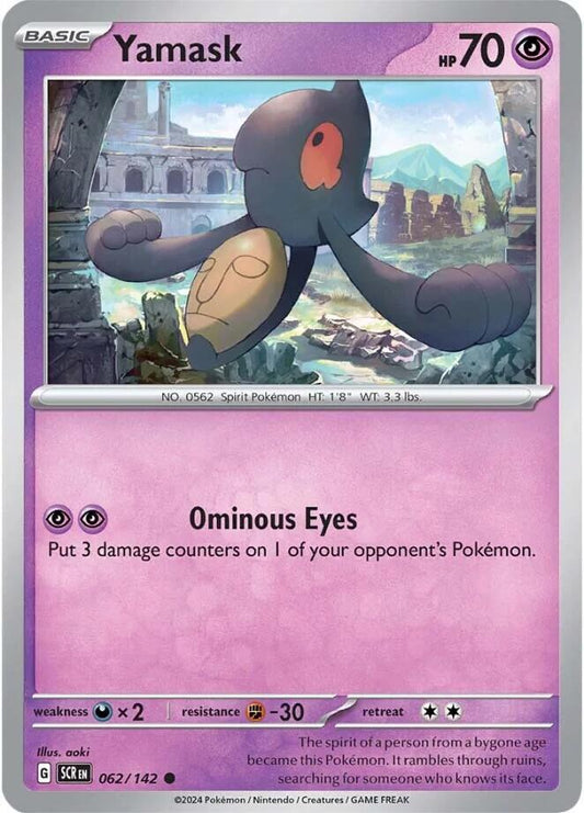 Pokemon Yamask 62/142 Stellar Crown