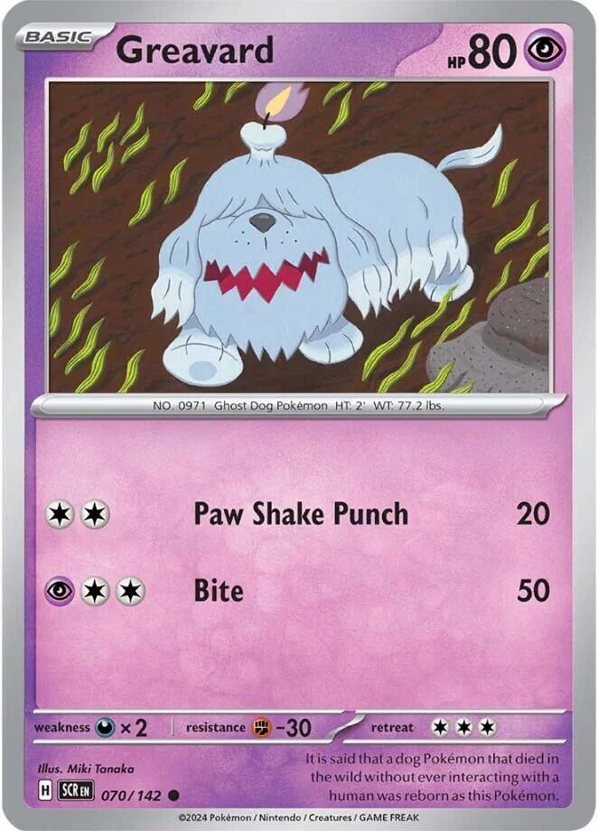 Pokemon Greavard 70/142 Stellar Crown