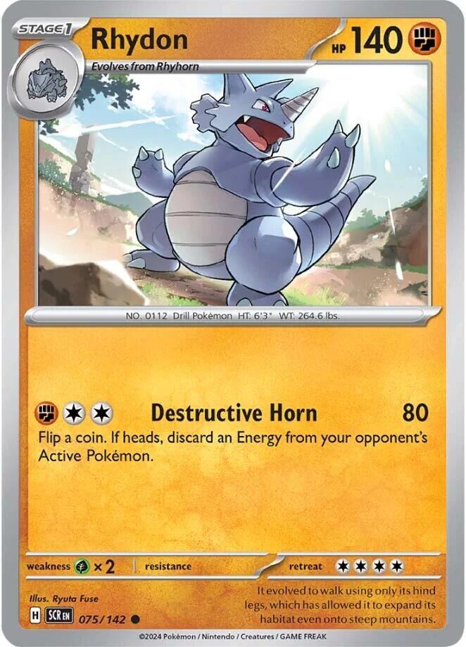 Pokemon Rhydon 75/142 Stellar Crown