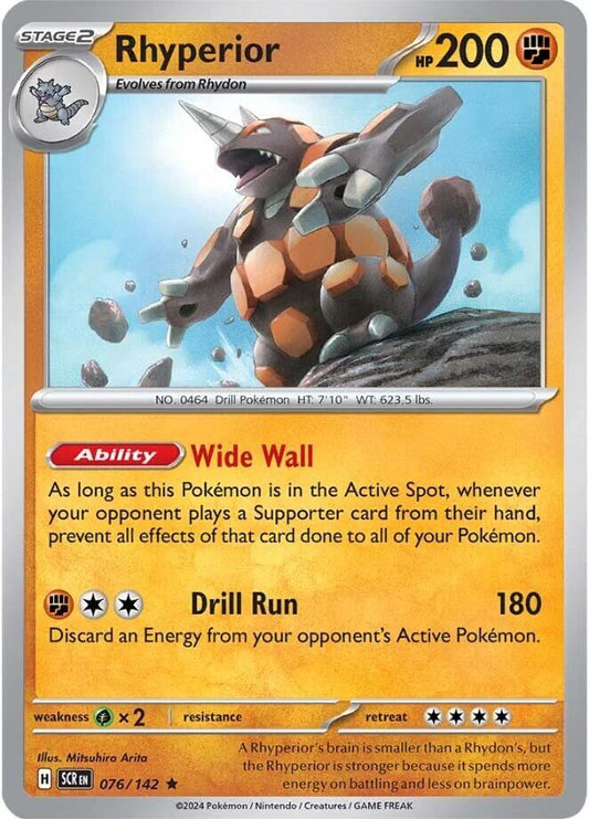 Pokemon Rhyperior 76/142 Stellar Crown