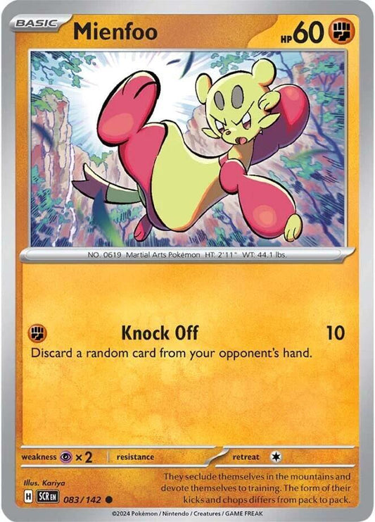 Pokemon Mienfoo 83/142 Stellar Crown