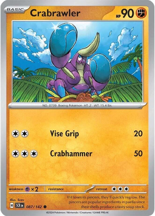 Pokemon Crabrawler 87/142 Stellar Crown
