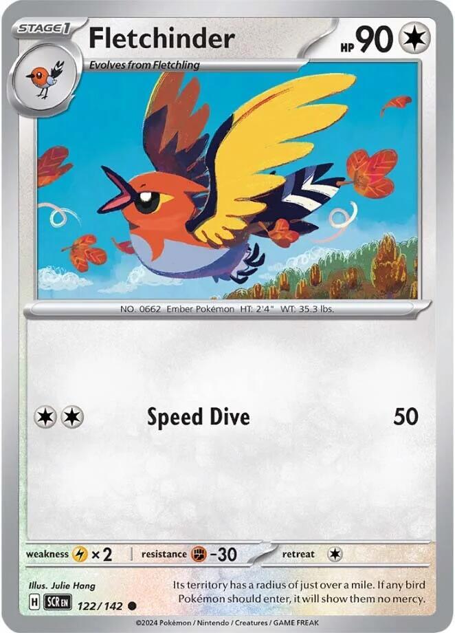 Pokemon Fletchinder 122/142 Stellar Crown