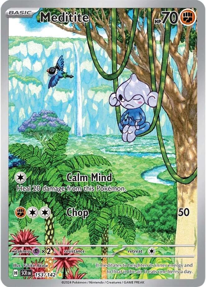 Pokemon Meditite 153/142 Stellar Crown