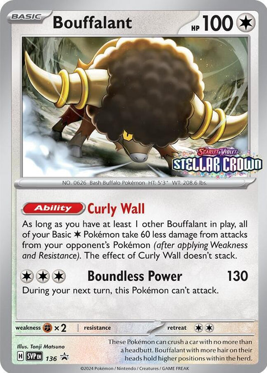 Pokemon Bouffalant 136 SVP Black Star Promos