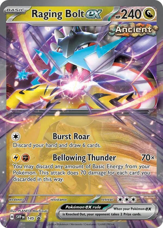 Pokemon Raging Bolt ex 145 SVP Black Star Promos