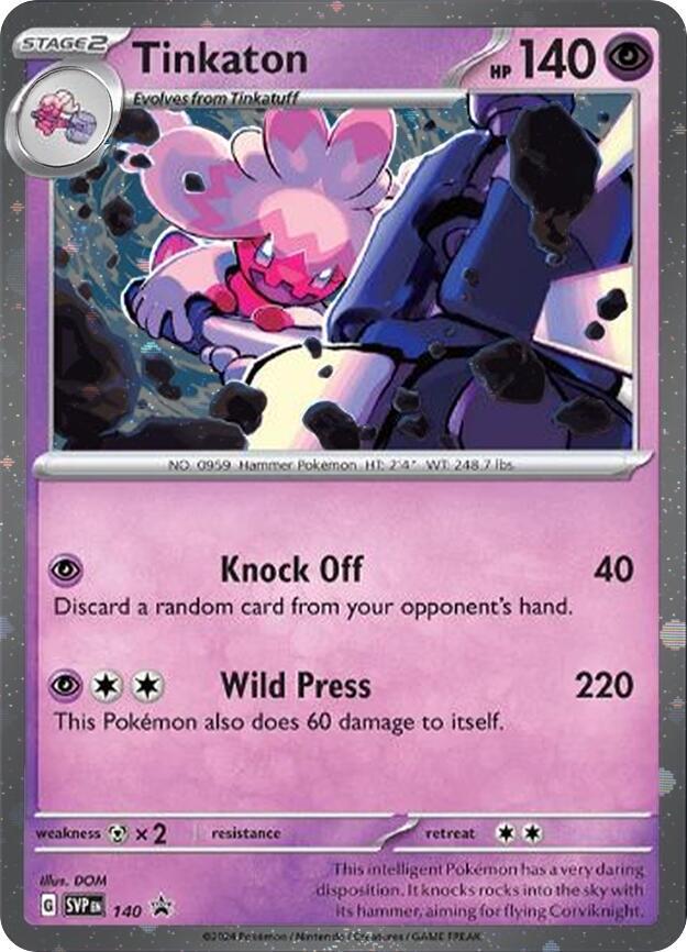 Pokemon Tinkaton 140 SVP Black Star Promos