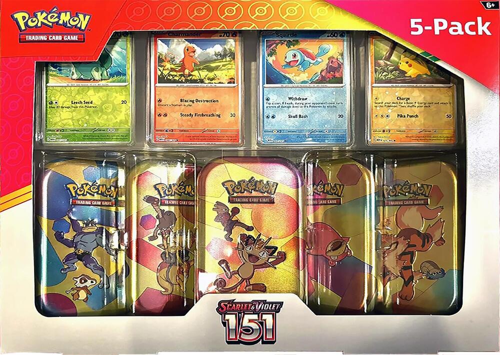 Pokemon 151 Mini Tins Costco 5-Pack