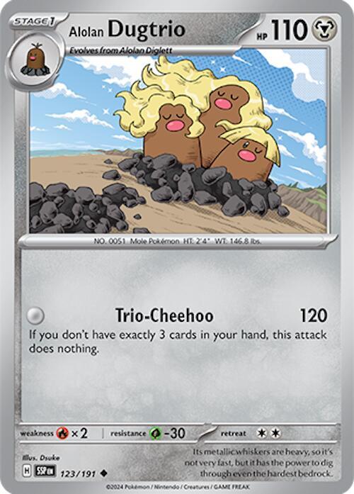 Pokemon Alolan Dugtrio 123/191 Surging Sparks