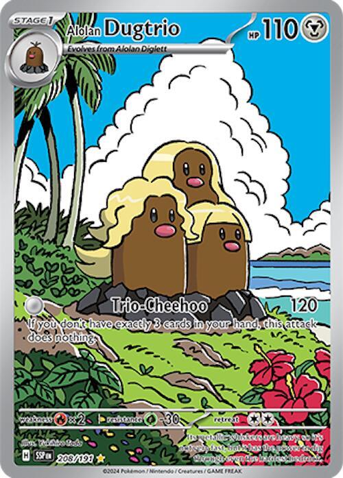 Pokemon Alolan Dugtrio 208/191 Surging Sparks