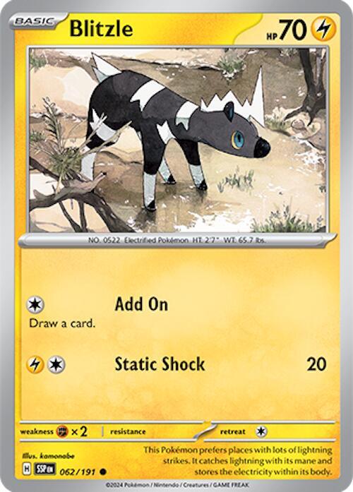Pokemon Blitzle 62/191 Surging Sparks