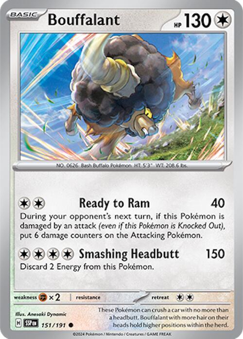 Pokemon Bouffalant 151/191 Surging Sparks