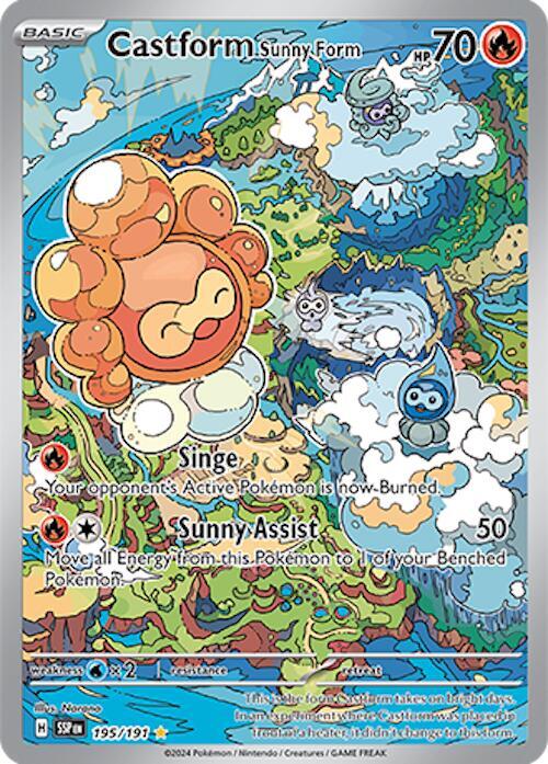 Pokemon Castform Sunny Form 195/191 Surging Sparks