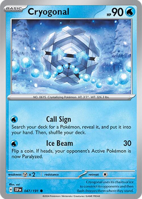 Pokemon Cryogonal 47/191 Surging Sparks