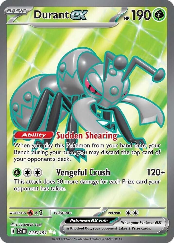 Pokemon Durant ex 215/191 Surging Sparks