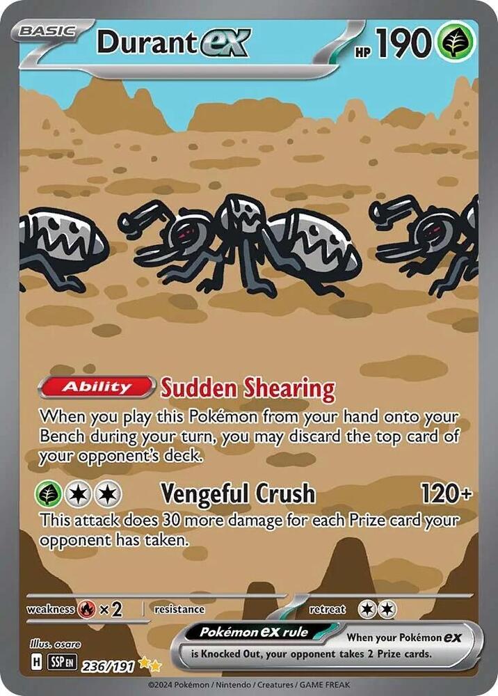 Pokemon Durant ex 236/191 Surging Sparks