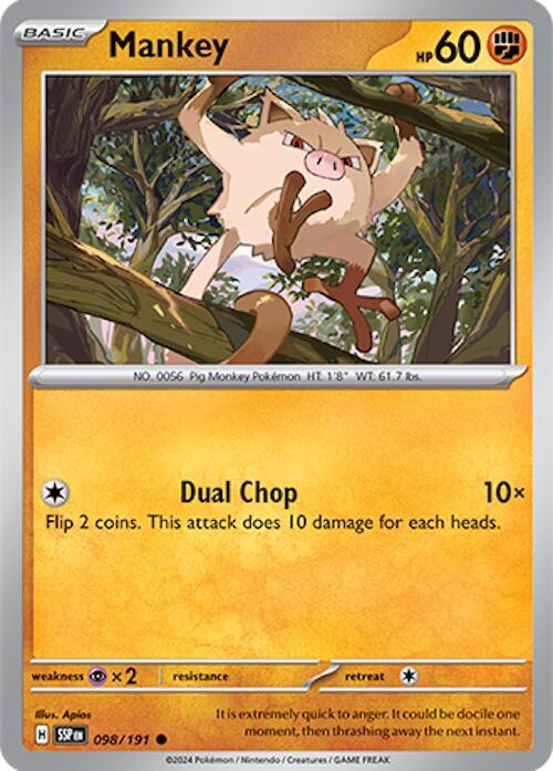 Pokemon Mankey 98/191 Surging Sparks