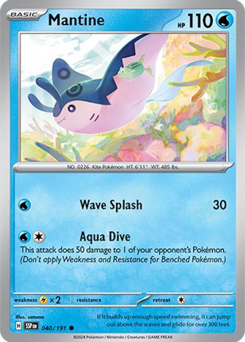 Pokemon Mantine 40/191 Surging Sparks