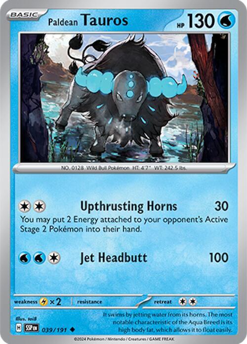 Pokemon Paldean Tauros 39/191 Surging Sparks