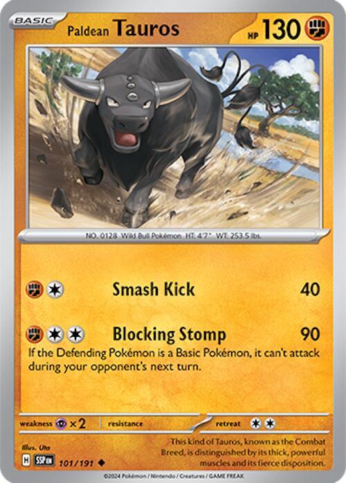 Pokemon Paldean Tauros 101/191 Surging Sparks