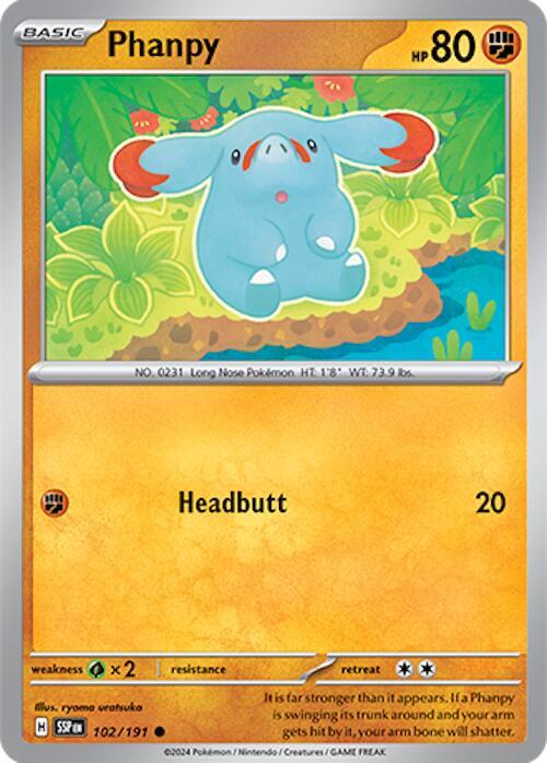 Pokemon Phanpy 102/191 Surging Sparks