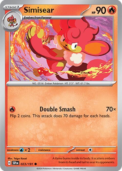 Pokemon Simisear 23/191 Surging Sparks