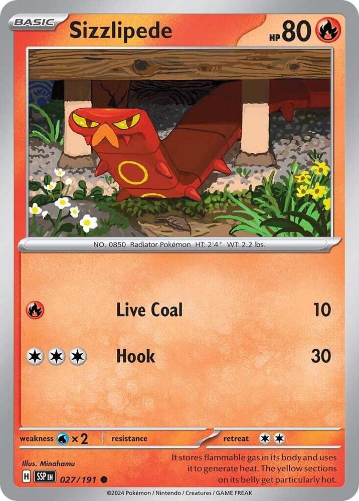 Pokemon Sizzlipede 27/191 Surging Sparks