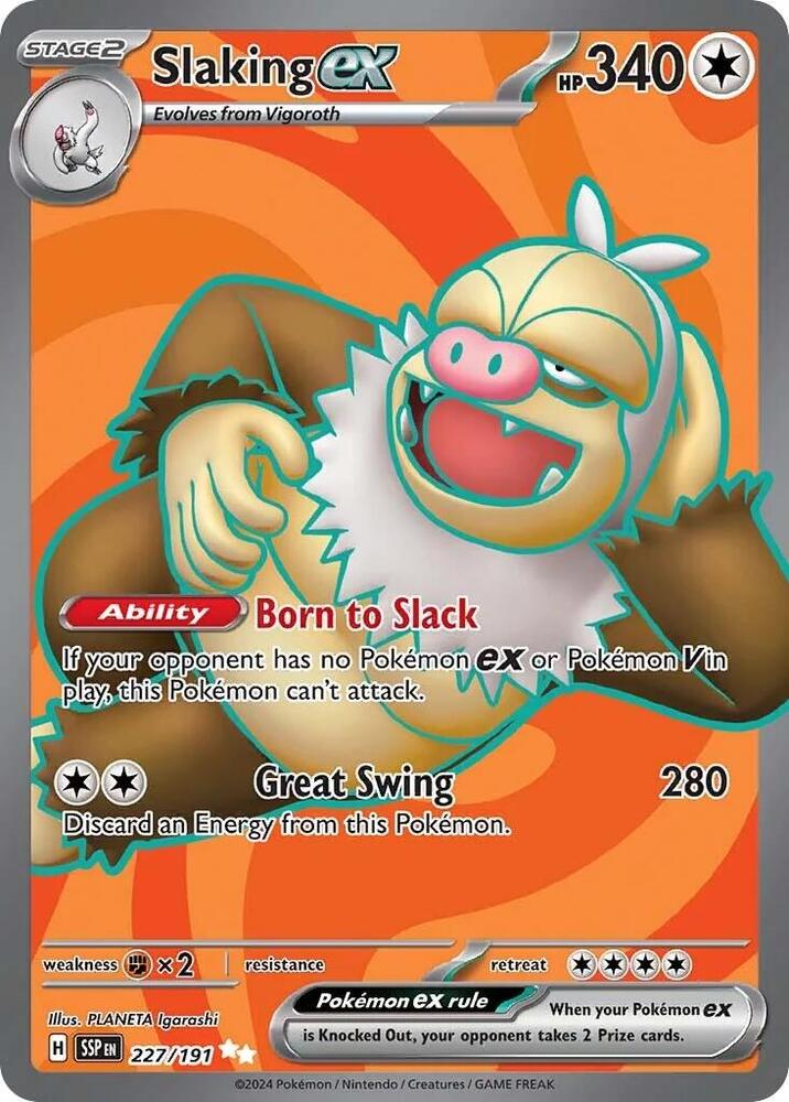 Pokemon Slaking ex 227/191 Surging Sparks