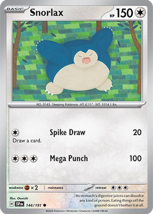 Pokemon Snorlax 144/191 Surging Sparks