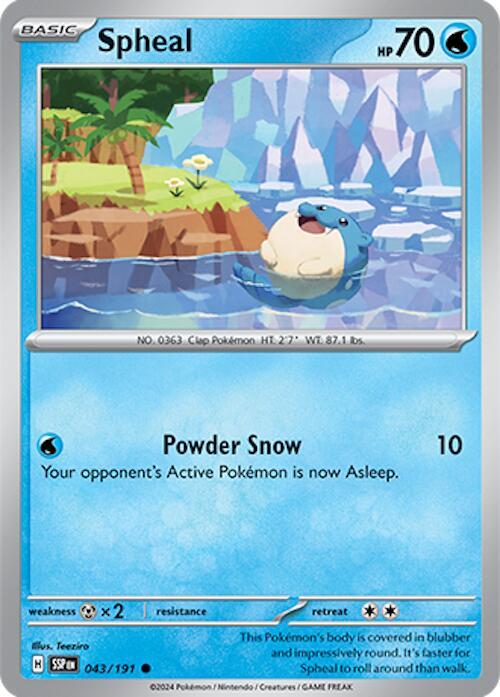 Pokemon Spheal 43/191 Surging Sparks