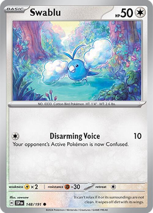 Pokemon Swablu 148/191 Surging Sparks
