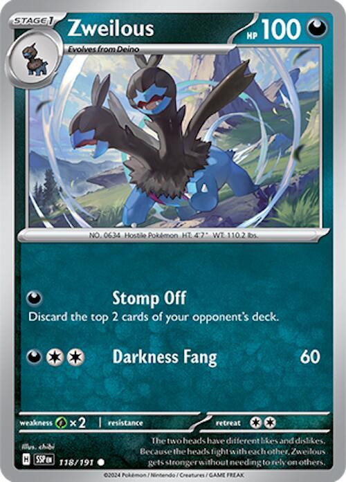 Pokemon Zweilous 118/191 Surging Sparks