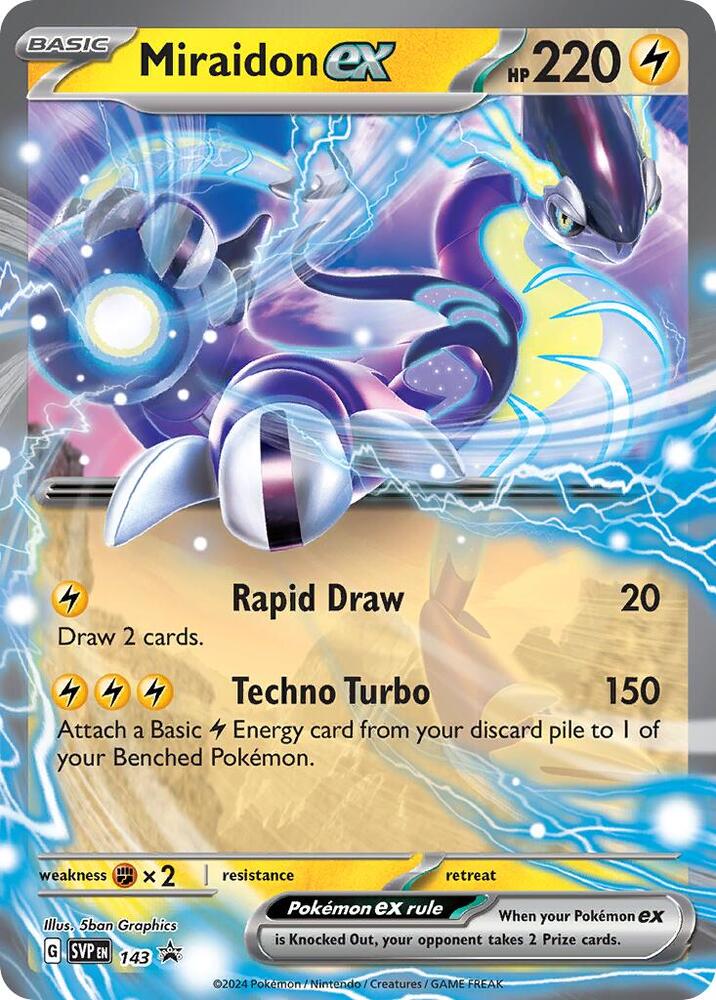 Pokemon Miraidon ex 143 SVP Black Star Promos