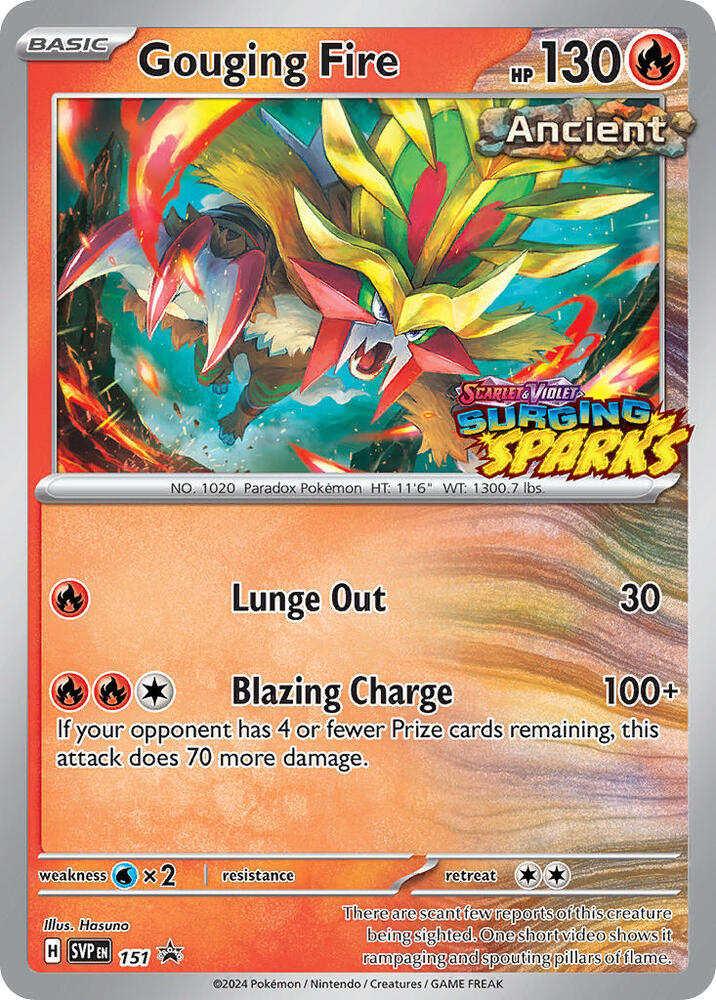 Pokemon Gouging Fire 151 SVP Black Star Promos