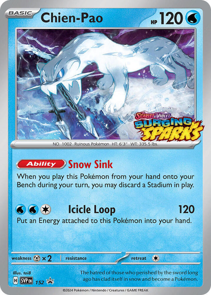 Pokemon Chien-Pao 152 SVP Black Star Promos
