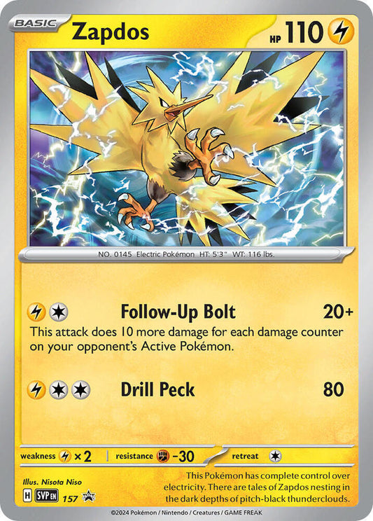 Pokemon Zapdos 157 SVP Black Star Promos