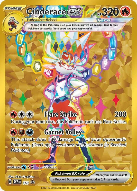 Pokemon Cinderace ex 163 SVP Black Star Promos