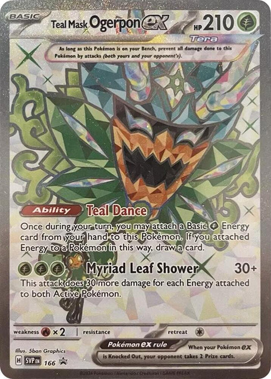 Pokemon Teal Mask Ogerpon ex 166 SVP Black Star Promos