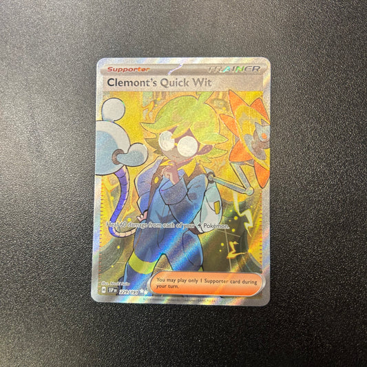 Pokemon TCG Clemont's Quick Wit Full Art 229/191 Surging Sparks
