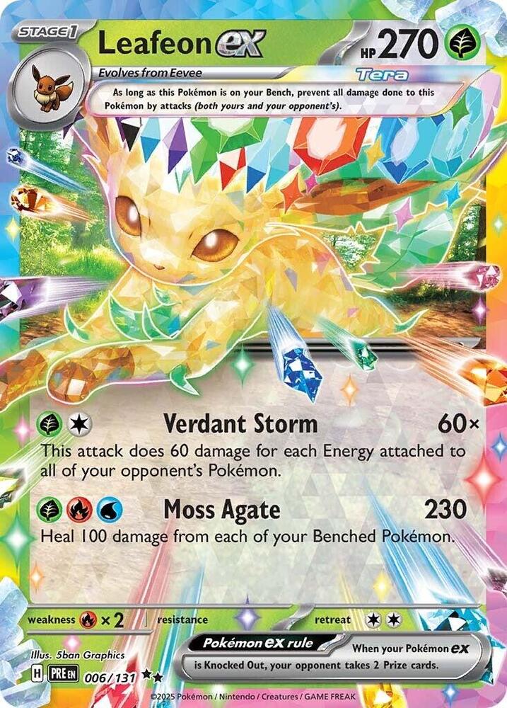 Pokemon Leafeon ex 6/131 Prismatic Evolutions