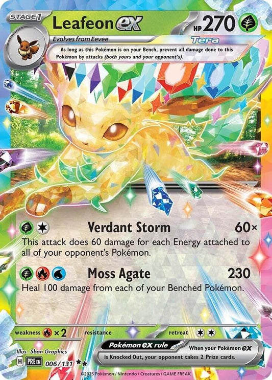 Pokemon Leafeon ex 6/131 Prismatic Evolutions