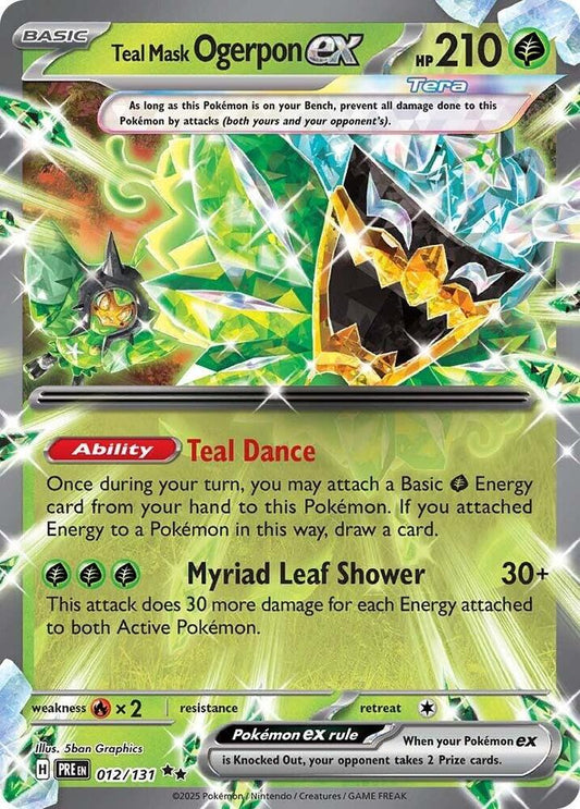 Pokemon Teal Mask Ogerpon ex 12/131 Prismatic Evolutions