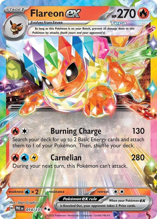 Pokemon Flareon ex 14/131 Prismatic Evolutions