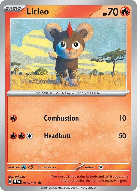 Pokemon Litleo 15/131 Prismatic Evolutions
