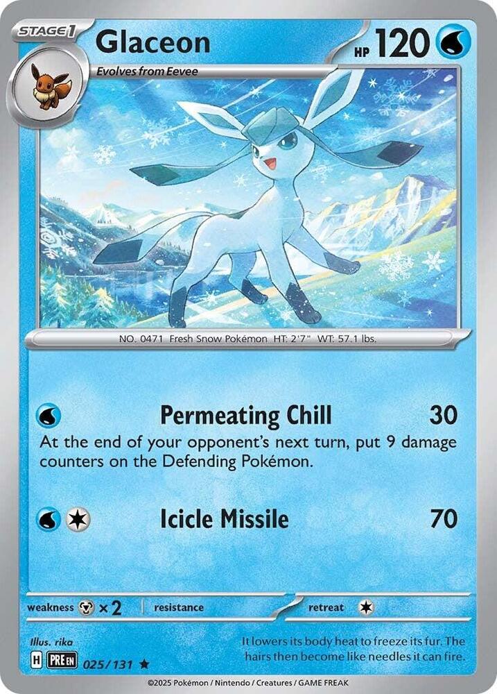 Pokemon Glaceon 25/131 Prismatic Evolutions